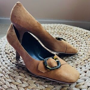 WORTHINGTON Women’s Shoes size 8 tan suede pumps heels